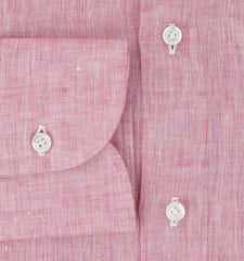 Fiori Di Lusso Pink Melange Linen Shirt - Slim - (FL952315) - Parent