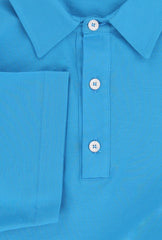Fiori Di Lusso Blue Solid Cotton Polo - (FL892312) - Parent