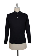 Fiori Di Lusso Midnight Navy Blue Cotton Polo - X Large/54 - (FL89234)