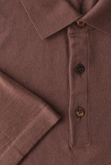 Fiori Di Lusso Brown Solid Cotton Polo - (FL69229) - Parent