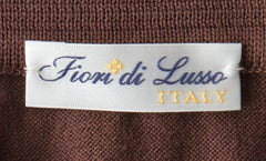 Fiori Di Lusso Brown Solid Cotton Polo - (FL69229) - Parent