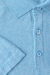 Fiori Di Lusso Blue Solid Cotton Polo - (FL69223) - Parent