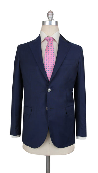 $1600 Fiori Di Lusso Navy Blue Wool Solid Suit - (FDL51251) - Parent