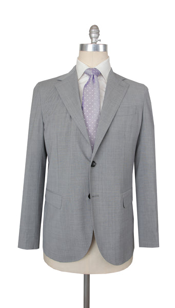 $1900 Fiori Di Lusso Light Gray Polyester Solid Suit - (FL829263) - Parent