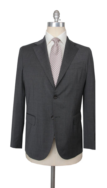$1900 Fiori Di Lusso Gray Polyester Solid Suit - (FL829261) - Parent