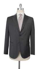 $1900 Fiori Di Lusso Gray Polyester Solid Suit - 38/48 - (FL829261)