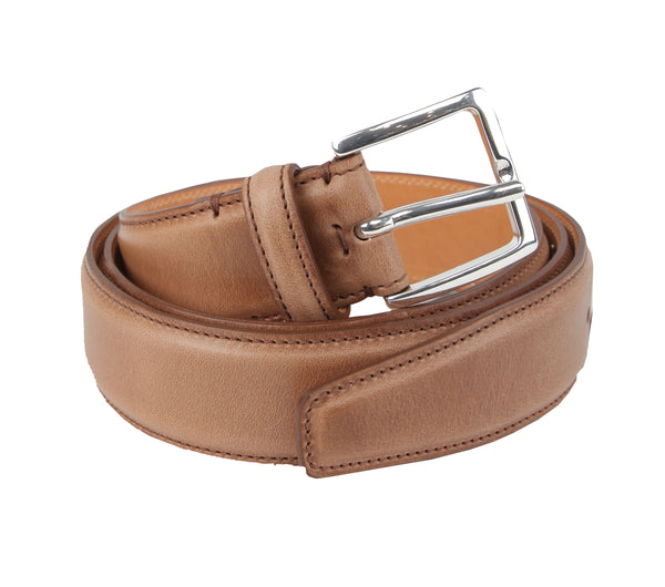Fiori Di Lusso Light Brown Leather Belt - (FL810223) - Parent