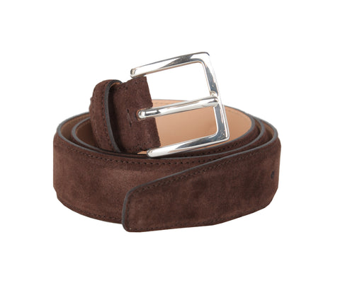 Fiori Di Lusso Brown Suede Belt