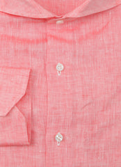 Fiori Di Lusso Red Melange Linen Shirt - Extra Slim - (FL812239) - Parent