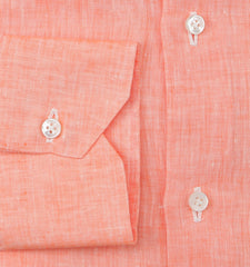 Fiori Di Lusso Orange Linen Shirt - Extra Slim - (FL812237) - Parent