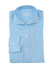 Fiori Di Lusso Light Blue Linen Shirt - Extra Slim - 15.75/40 - (FL812232)