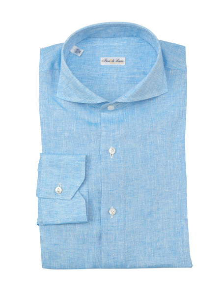 Fiori Di Lusso Light Blue Linen Shirt - Extra Slim - (FL812232) - Parent