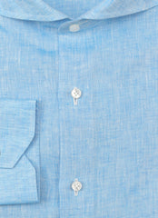 Fiori Di Lusso Light Blue Linen Shirt - Extra Slim - (FL812232) - Parent