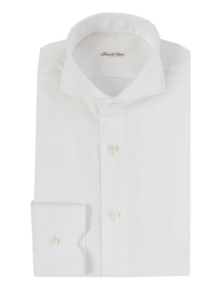 $600 Fiori Di Lusso White Cotton Shirt - Extra Slim - (FL1122233) - Parent