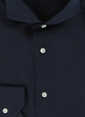 $600 Fiori Di Lusso Navy Blue Cotton Shirt - Extra Slim - (FDL322251) - Parent