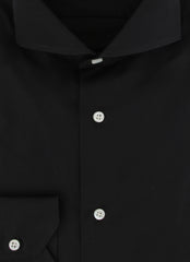 $600 Fiori Di Lusso Black Cotton Shirt - Extra Slim - (FDL322252) - Parent