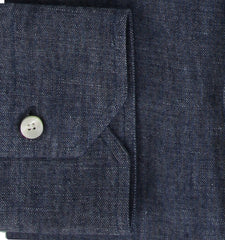 $600 Fiori Di Lusso Dark Blue Cotton Shirt - Extra Slim - (FL715263) - Parent