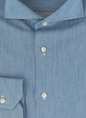 $600 Fiori Di Lusso Light Blue Cotton Shirt - Extra Slim - (FL715262) - Parent
