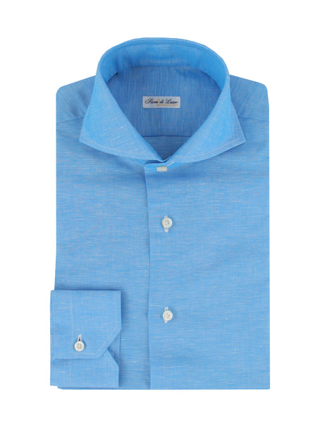 $600 Fiori Di Lusso Blue Super 180's Shirt - Extra Slim - (FL715264) - Parent