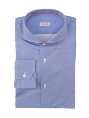 Fiori Di Lusso Blue Cotton Shirt - Extra Slim - 15.75/40 - (FL8122328)