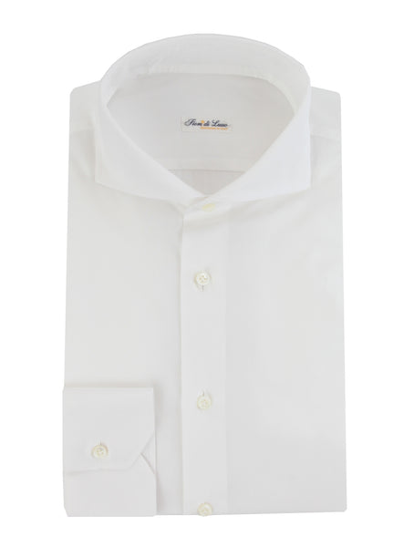 $750 Fiori Di Lusso White Cotton Shirt - Extra Slim - (FDL322257) - Parent