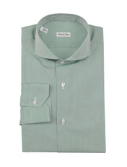 Fiori Di Lusso Green Cotton Shirt - Extra Slim - 15.75/40 - (FL8122311)