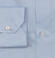 Fiori Di Lusso Light Blue Solid Cotton Shirt - Extra Slim - (FL1025223) - Parent