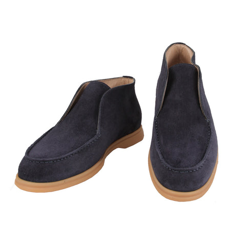 Fiori Di Lusso Dark Blue Ankle Boots