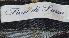 $550 Fiori Di Lusso Denim Blue Solid Jeans - Slim - (FL923261) - Parent