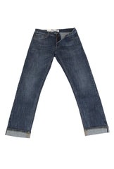 $600 Fiori Di Lusso Denim Blue Solid Jeans - Slim - (FL923262) - Parent