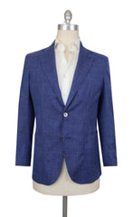 $1650 Fiori Di Lusso Blue Wool Blend Melange Sportcoat - 40/50 - (FL517251)