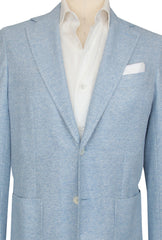 $1850 Fiori Di Lusso Light Blue Linen Blend Solid Sportcoat - (FL81261) - Parent