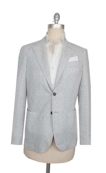 $1850 Fiori Di Lusso Light Gray Linen Blend Solid Sportcoat - (FL81262) - Parent