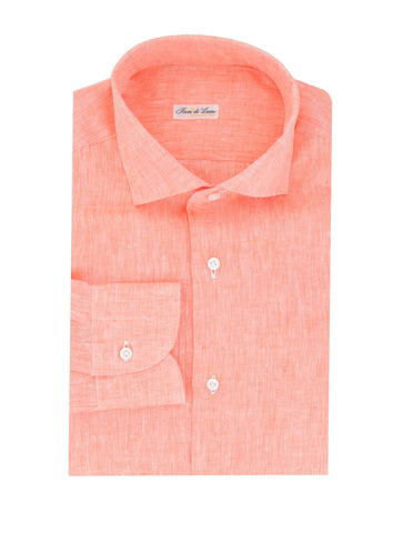 Fiori Di Lusso Orange Shirt - Slim