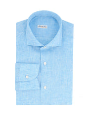 Fiori Di Lusso Light Blue Linen Shirt - Slim - (FL952317) - Parent