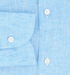 Fiori Di Lusso Light Blue Linen Shirt - Slim - (FL952317) - Parent