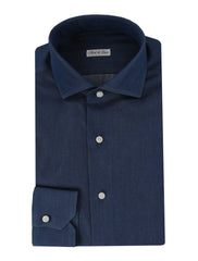$600 Fiori Di Lusso Blue Chambray Shirt - Slim - (FDL3222515) - Parent