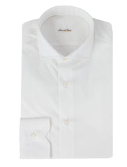 Fiori Di Lusso White Solid Cotton Shirt - Slim - 14.5/37 - (FL1122232)