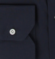 $600 Fiori Di Lusso Dark Blue Cotton Shirt - Slim - (FDL3222517) - Parent