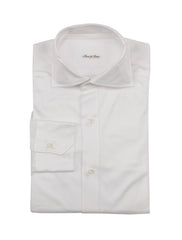 Fiori Di Lusso White Solid Cotton Shirt - Slim - 17/43 - (FL1025227)