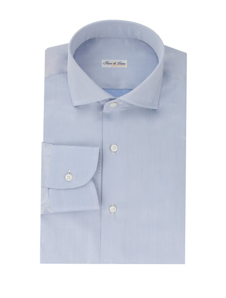 Fiori Di Lusso Light Blue Solid Cotton Shirt - Slim - (FL95239) - Parent