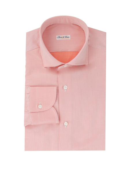 Fiori Di Lusso Orange Solid Cotton Shirt - Slim - (FL952313) - Parent