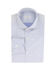 Fiori Di Lusso Light Blue Solid Cotton Shirt - Slim - 15/38 - (FL829236)