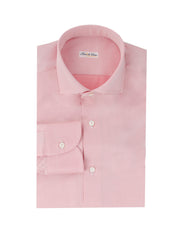 Fiori Di Lusso Pink Solid Cotton Shirt - Slim - 15/38 - (FL952312)