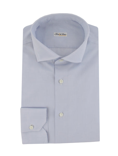 $750 Fiori Di Lusso Light Blue Cotton Shirt - Slim - (FDL3222519) - Parent
