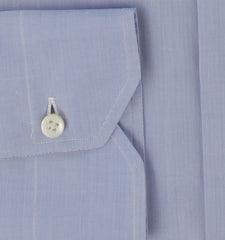 $750 Fiori Di Lusso Blue Solid Cotton Shirt - Slim - (FDL3222522) - Parent