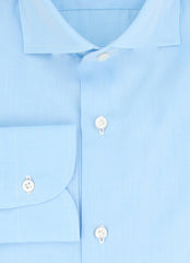 Fiori Di Lusso Light Blue Solid Cotton Shirt - Slim - (FL95236) - Parent