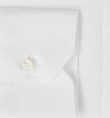 Fiori Di Lusso White Solid Cotton Shirt - Full - (FL1122231) - Parent