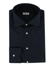 $600 Fiori Di Lusso Dark Blue Cotton Shirt - Full - (FDL3222513) - Parent