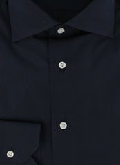 $600 Fiori Di Lusso Dark Blue Cotton Shirt - Full - (FDL3222513) - Parent